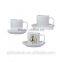 Home daily use Sublimation bone china drinkware coffee set 6oz