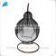 Nest rattan outdoor patio espresso swing hanging chair with hammock chair stand