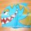 Funny cartoon fish and wave design silicone children swimming cap