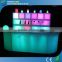 GLACS Control RGB Color Straight and Corner LED Bar Counter Restaurant Bar Counter Design