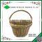 Handled woven custom colored wicker removable bicycle basket