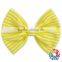 Fashion Hot Sale Blue white Stripe Seersucker Hair bows 5" boutique hair bows
