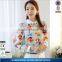 European & American women's fashion slim camisas clothing flower printing plus shirts for fat women