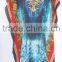 Cotton digital crystal embellished lace up kaftan CAFTAN tunic poncho blouse