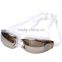 Waterproof, anti fog goggles and HD big box electroplating myopia swimming glasses