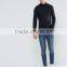 Long Sleeve T-Shirt with Roll Neck Soft 100% Cotton Black Plain Regular Fit T Shirt Men's Clothing Manufactures Overseas