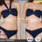 Special nice halter design nylon spandex bandeau bikini swimsuits.