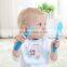 2017 Newborn organic cotton bibs with strings baby elephant cute printing baby feeding bibs