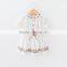 F10024A Cotton Dress Flower Embroidery Pattern Short Sleeve Girl Dress