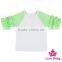 2LYF079 Yiwu Lovebaby cotton wholesale ruffle Capri sleeve colorful casual Raglan ruffle sleeve blouses