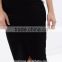 Slim fit cutaway front ladies office wear wrap skirt fashion 2015