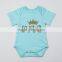 Crown shiny baby romper organic cotton clothes
