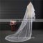 2017 wholesale new long Tulle Wedding Bridal Veils TwoTiers Tulle Cathedral Bridal Veils