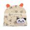 2016 newest korea style 100%cotton cute boys&girls baby beanie hat baby bonnet with animal head on
