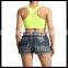 Plain Seamless Cropped TANK TOP Yoga Gym Active Sports Bra yellow color