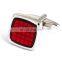 Simple Check Cuff Link Red Square Men Shirt Cufflinks