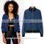 Custom Cowboy Plain Baseball Uniform Women Girls Slim Fit Jacket Stitching PU Sleeves