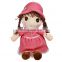 Red Dress Up Cute Stuffed Soft Toy Plush Girl Doll Beautiful Pretty Custom Rag Doll