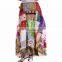 India Handmade Ethnic Rapron Patchwork Long Rapron Beach skirt Silk Sarong long skirt ladies hippie designer rapron skirt