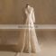 Elegant A-line Long Sleeves Boho Lace Wedding Dress With Chapel Train