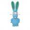 Pet interactive latex toy rabbit squeaker for dog toy