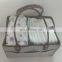 multi-function leather edge felt baby diaper organizer caddy with leather handle
