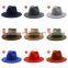 20color choose free New Products Classical Retro Fedora Hat Winter Warm Gorras Flat Wide Brim Gasquette Customized Felt Jazz Cap