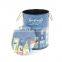 Customized home storage indoor metal round bins sets printing PVC customized logo kitchen compost storage bin