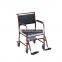 Disabled Equipment Healthcare folding U shaped Commode seat Toilet Wheel Chair