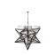 Custom Star Shape Black Outdoor Lantern Copper Inside Metal Tealight Double Color Wall Lantern