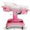 New Born Baby Bed With Wheels and Angle Adjustable ABS Baby Cart for hospital use