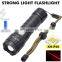 Outdoor Hiking &Camping Tools USB Charging Adjustable Zoom 5 Gear Waterproof Multi-function Flashlight With Strong Light