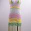 Beach hand-woven colorful one-piece dress