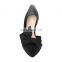 Elegant good quality design women pointed toe bow tie med heels pumps sandals shoes