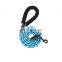 little retractable braided outdoor dog multicolor round transparent led buckle dog collar traction rope