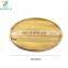 Organic Bamboo Round Serving Plate wood serving tray for snack fruit cakes