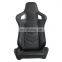 2020 Adjustable Black PVC Leather sports carbon car seats racing