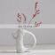 Modern Decorative Handmade Art Porcelain Matt White Mini Ceramic Pot Irregular Flower Vase Nordic INS Style