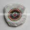 Round Hand Fans Wholesale Mini Nylon Foldable Plastic Hand Fan with White Side