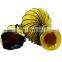 Custom Fire Resistance flexible yellow polyester reinforced PVC vinyl fabric mining Tunnel Ventilation Air Duct