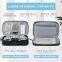 Travel Cable Organizer Pouch Electronic Accessories Carry Case Portable Waterproof Double Layers All-in-One Storage Bag for Cord, Charger, Phone, Earphone Black