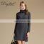 Wholesale 100% Cashmere Turtleneck Long Dress Solid Color Women's Casual Sweater for Winter Knitted OEM Service
