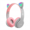 Over Ear DJ Audio Lighting Headphone Foldable TF Card Wireless BT Cat Ear Headset