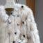 Haining fur small breast leopard fox fur coat women short style