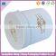 Lid and base box style flower hat box with ribbon hands