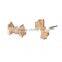 Earring, Fashion Gold Jewelry Square Crystal Zircon Setting Brass Earring, Earring Jewelry Wholesale P9577