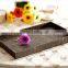 PU leather hotel tea cup tray, Faux leather serving tray with insert handle tea serving tray, faux leather tray for hotel