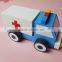 ASTM Certified Good Wooden Toys Small Size Solid Wood Mini Truck for Firemen
