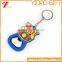 High quality 2D soft pvc keychain, Custom advertising bottle opener pvc key ring for sale