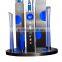 LED light metal and acrylic water bottle display stands rack